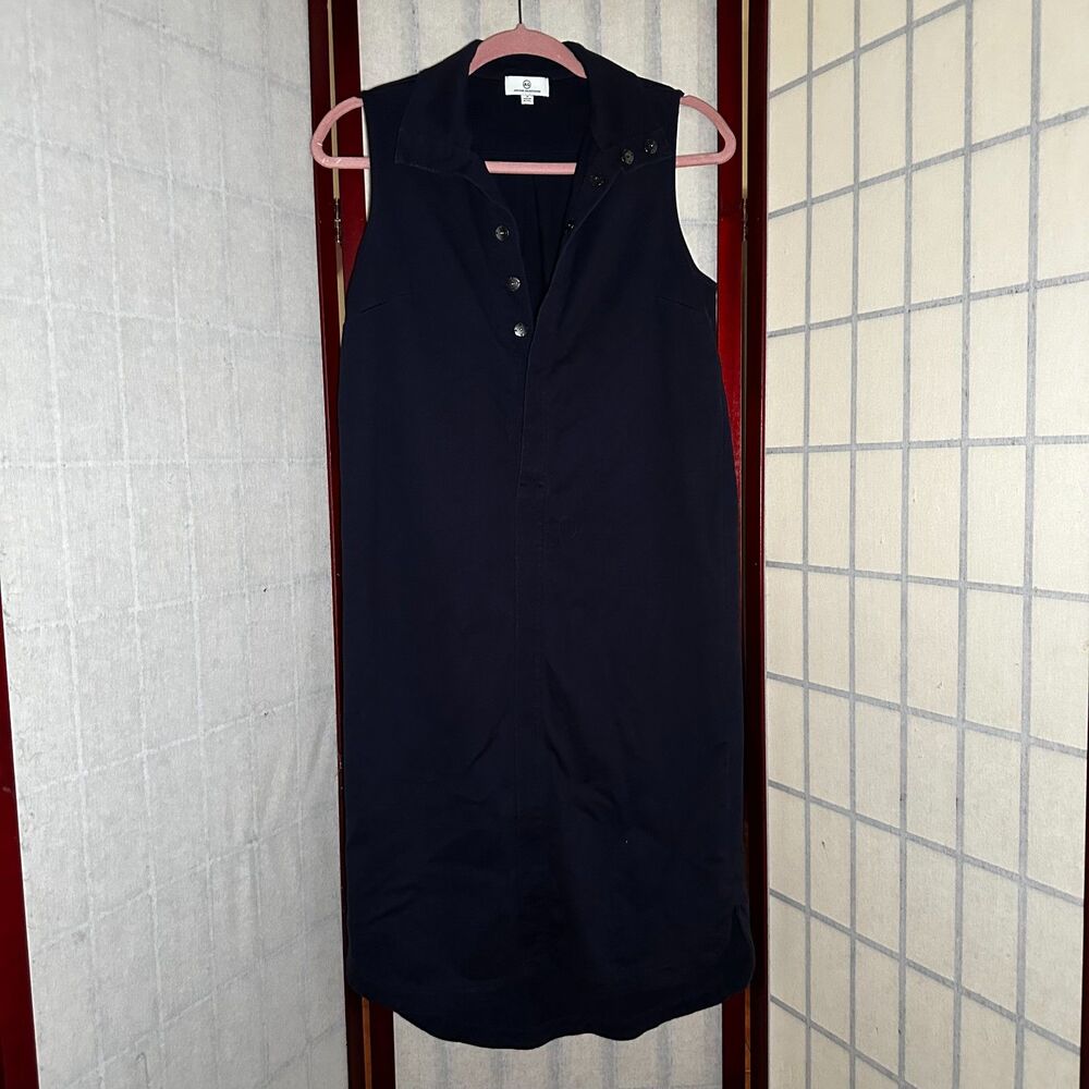 Adriano Goldschmied AG Size S Indigo Heavy Cotton Knit Sleeveless Dress